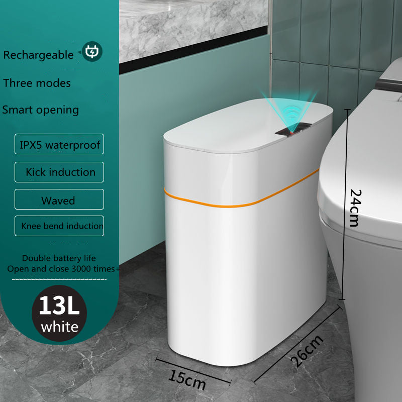 Automatic Smart Trash Can with Lid - Motion Sensor Dustbin, Touchless Smart Dustbin - Rechargeable Automatic Trash Bin