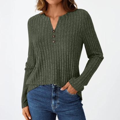 Tunic Shirts for Womens Long Sleeve Tops Casual V Neck Sweaters for Women Blouses