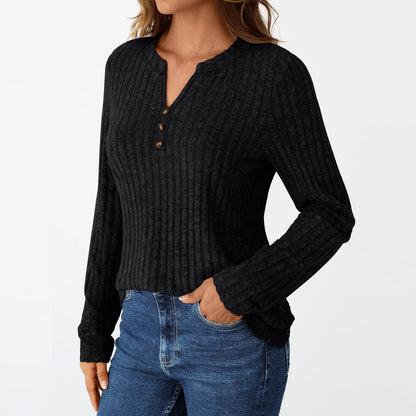 Tunic Shirts for Womens Long Sleeve Tops Casual V Neck Sweaters for Women Blouses