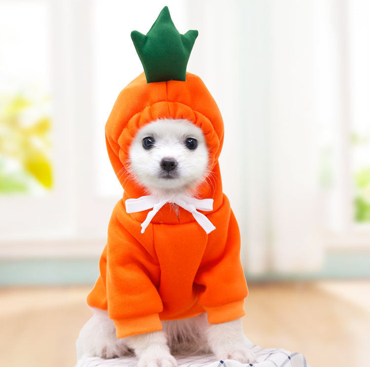 Cute Fruit Dog Hoodie - Warm Winter Fleece Pet Clothes