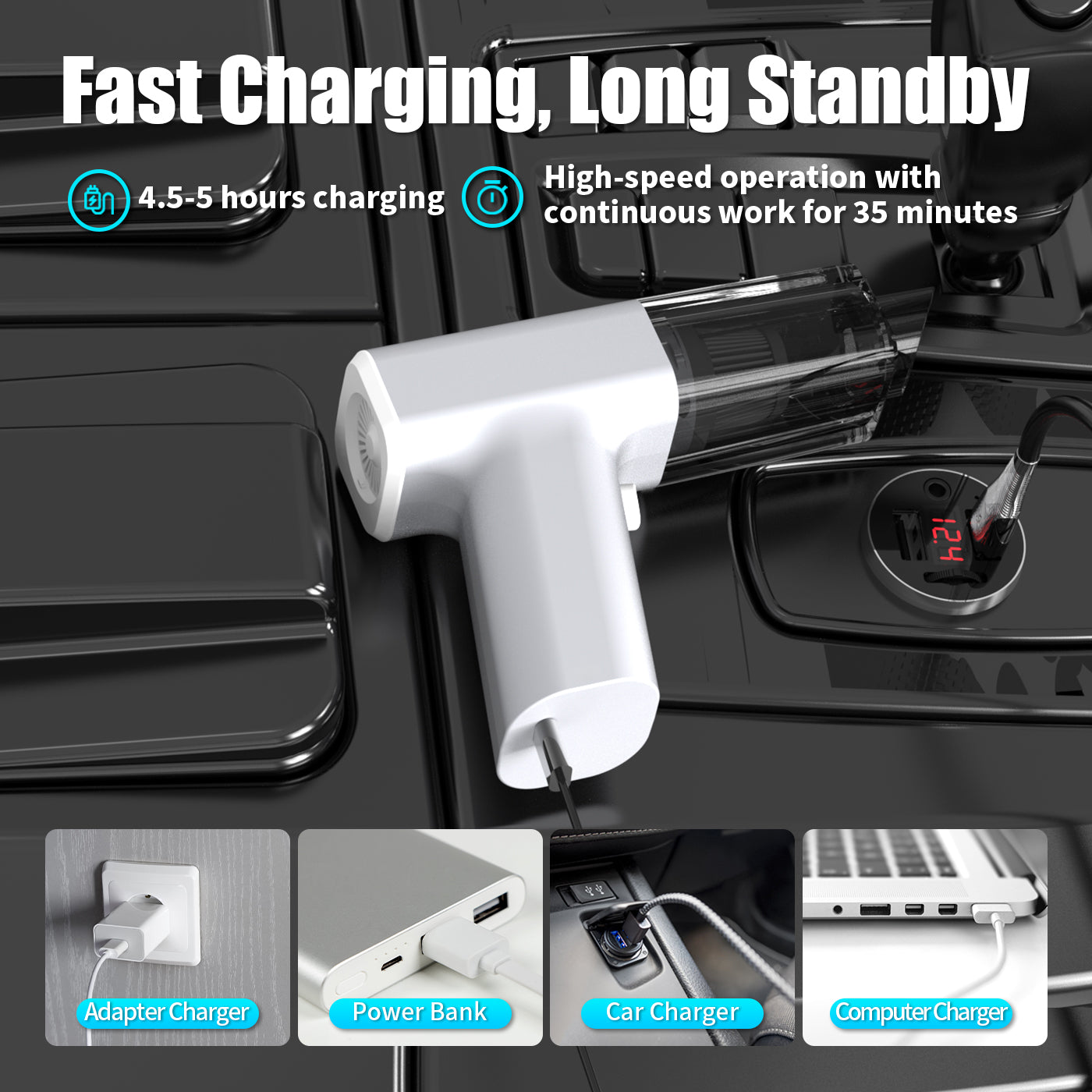 2-in-1 Electric Cordless Dust Collector - Handheld Power Air Blower