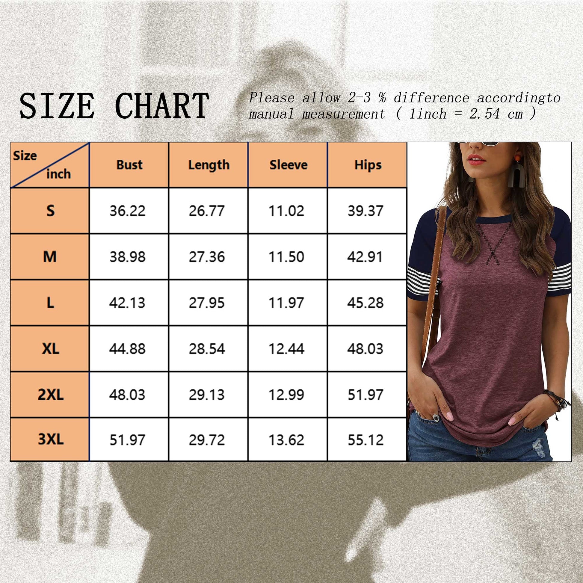 Women'S Top Casual Summer Tunic Shirt Striped Short Sleeve Crewneck Tshirts Fashion Trendy Winered Tees Y2K Blouses