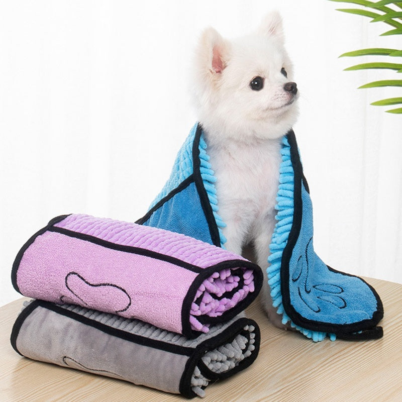 Super Absorbent Microfiber Dog Towel - Quick-Dry Pet Bathrobe