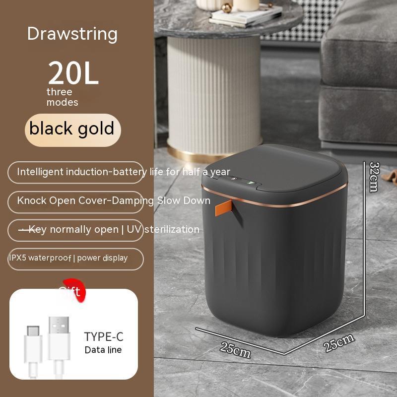 Automatic Smart Trash Can with Lid - Motion Sensor Dustbin, Touchless Smart Dustbin - Rechargeable Automatic Trash Bin