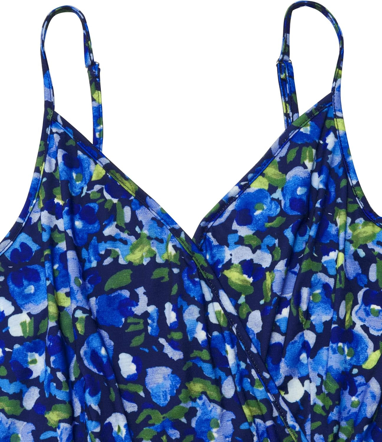 Womens Summer Dresses 2023 Wrap V Neck Adjustable Spaghetti Ruffle Casual Dress