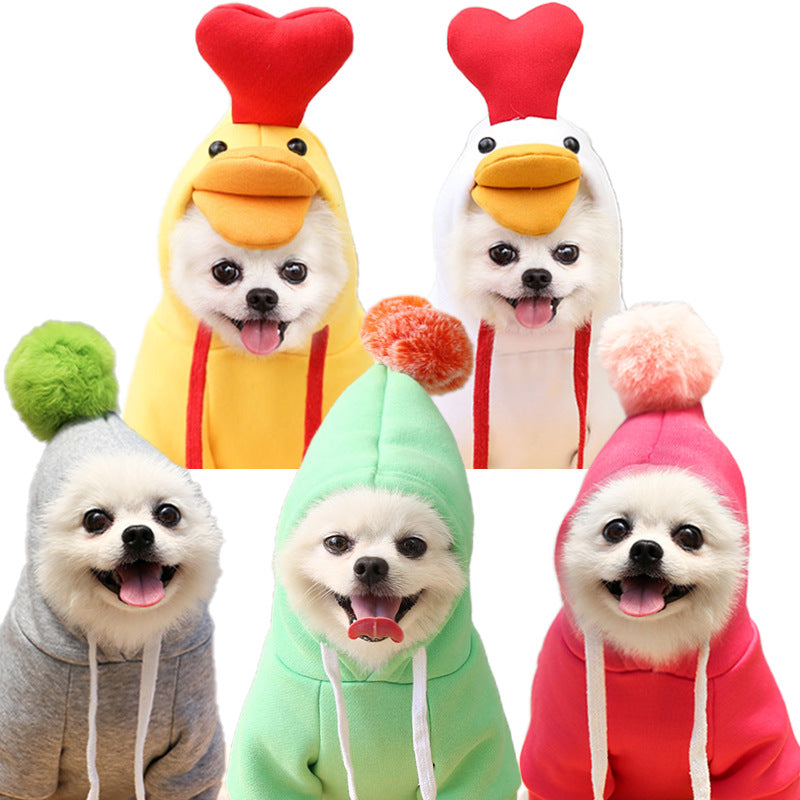 Cute Fruit Dog Hoodie - Warm Winter Fleece Pet Clothes