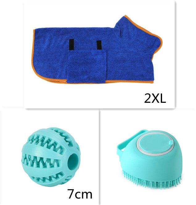 2-in-1 Silicone Pet Bath Massage Brush & Shampoo Dispenser