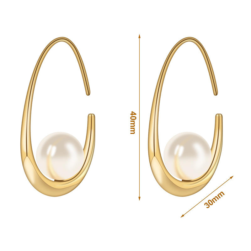Stainless Steel Irregular Hoop Earrings - High-Fashion Bold Abstract Jewelry