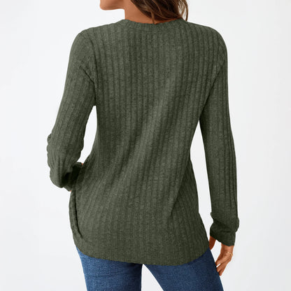 Tunic Shirts for Womens Long Sleeve Tops Casual V Neck Sweaters for Women Blouses