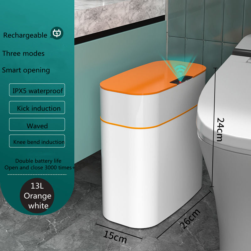 Automatic Smart Trash Can with Lid - Motion Sensor Dustbin, Touchless Smart Dustbin - Rechargeable Automatic Trash Bin