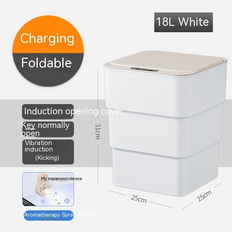 Automatic Smart Trash Can with Lid - Motion Sensor Dustbin, Touchless Smart Dustbin - Rechargeable Automatic Trash Bin