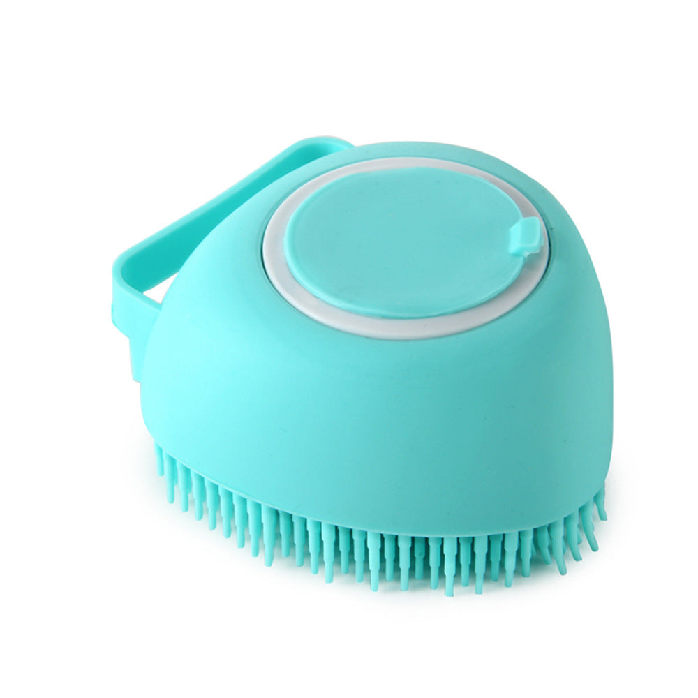 2-in-1 Silicone Pet Bath Massage Brush & Shampoo Dispenser