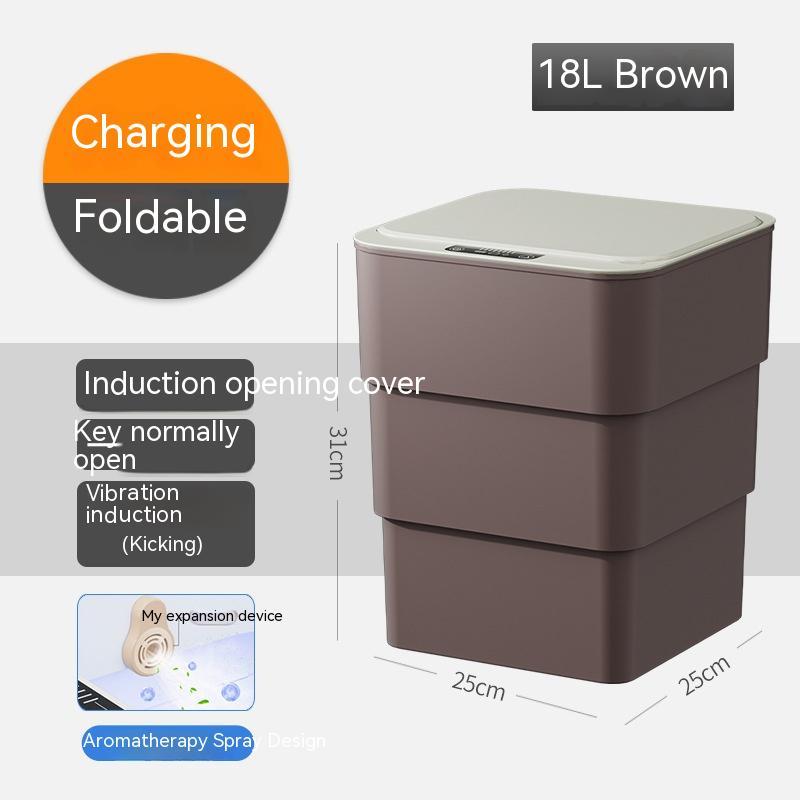 Automatic Smart Trash Can with Lid - Motion Sensor Dustbin, Touchless Smart Dustbin - Rechargeable Automatic Trash Bin