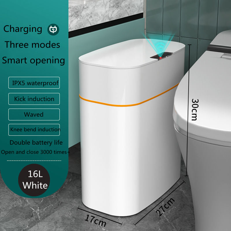 Automatic Smart Trash Can with Lid - Motion Sensor Dustbin, Touchless Smart Dustbin - Rechargeable Automatic Trash Bin