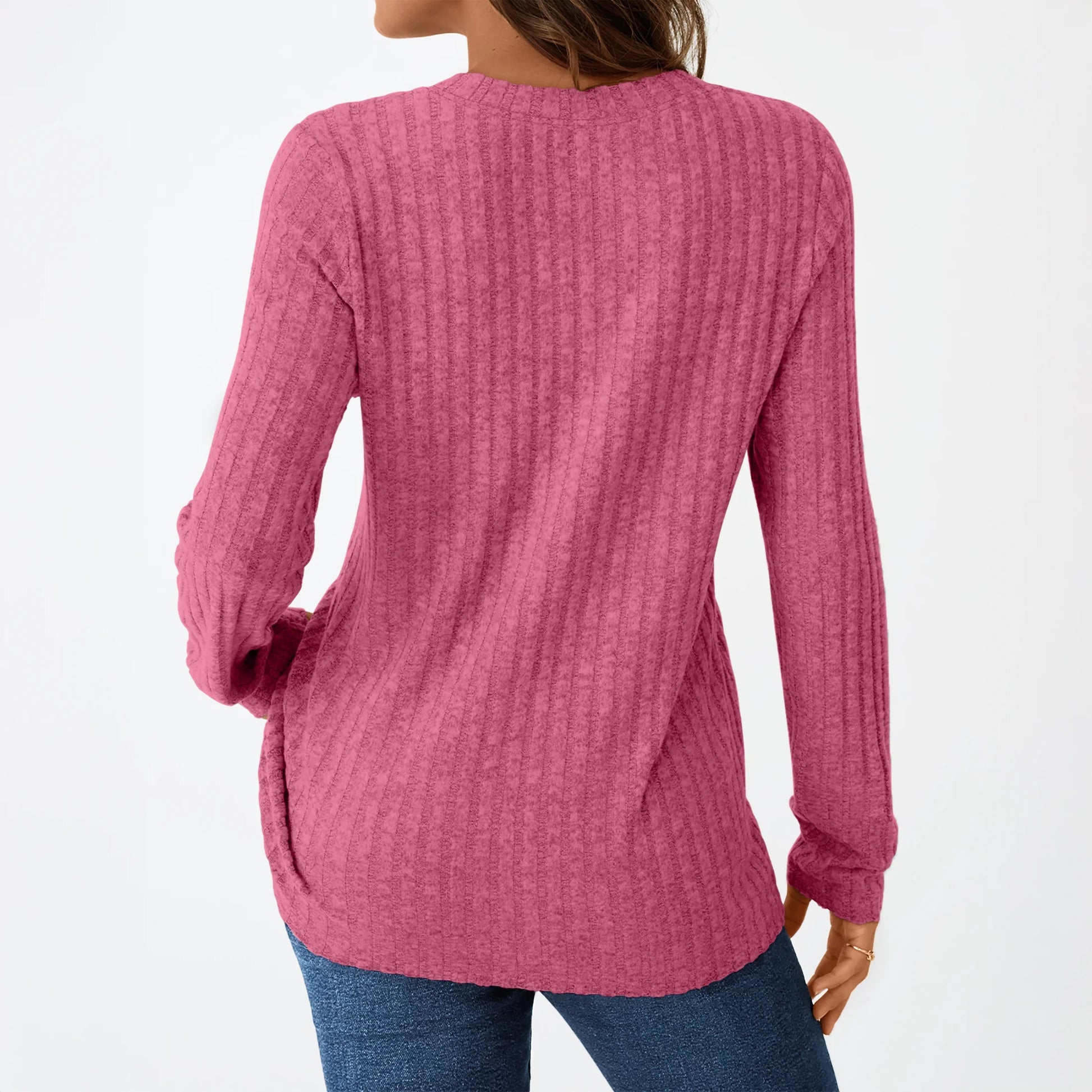 Tunic Shirts for Womens Long Sleeve Tops Casual V Neck Sweaters for Women Blouses