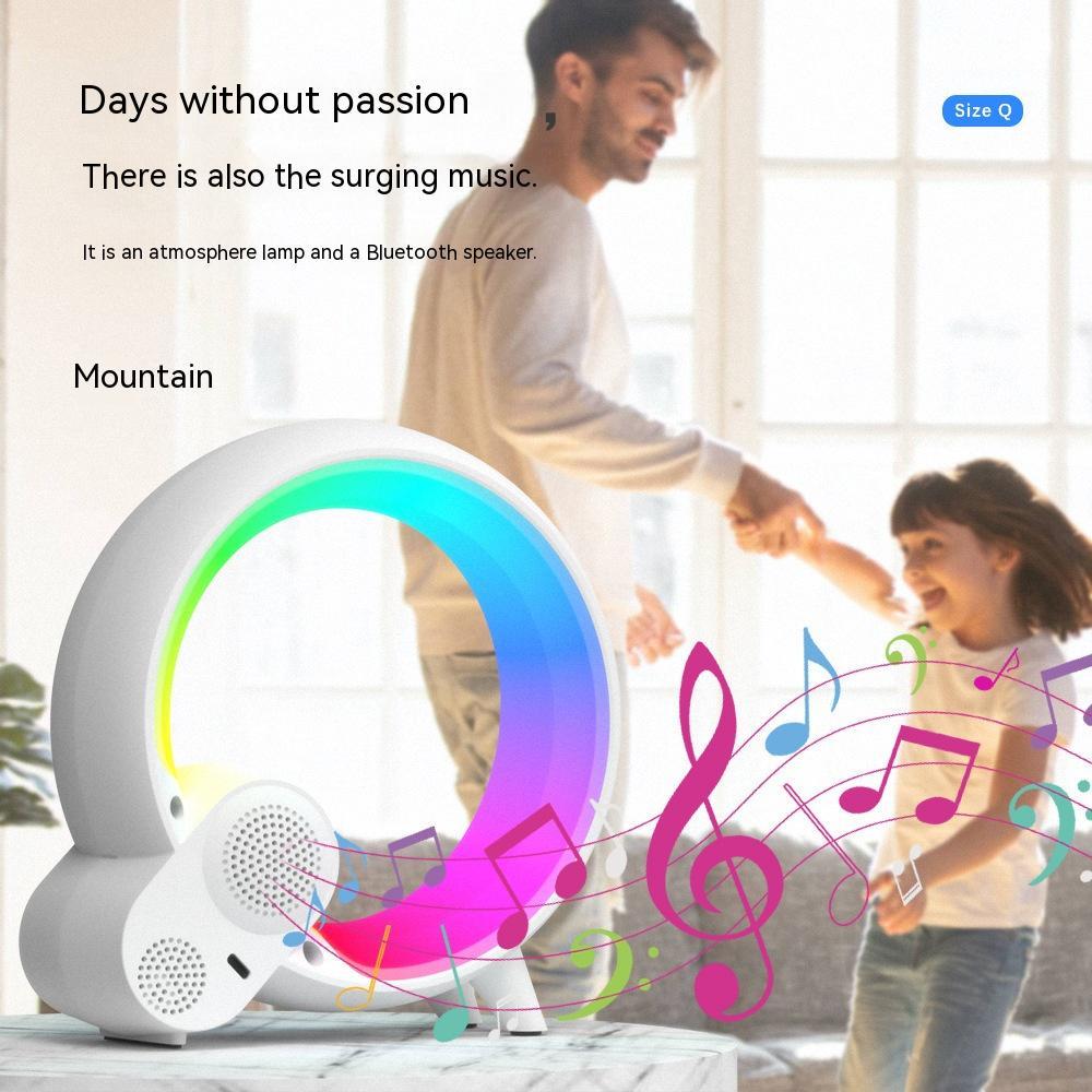 6-in-1 Smart Sunrise Alarm Clock & Atmosphere RGB Night Light | Bluetooth Speaker with Wireless Charger