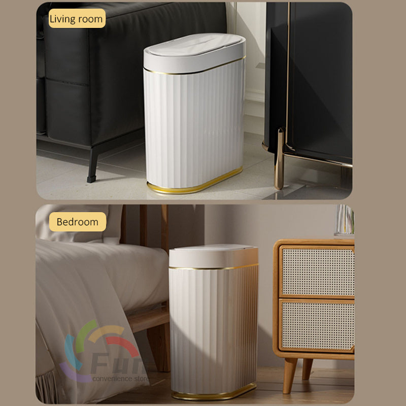 Automatic Smart Trash Can with Lid - Motion Sensor Dustbin, Touchless Smart Dustbin - Rechargeable Automatic Trash Bin