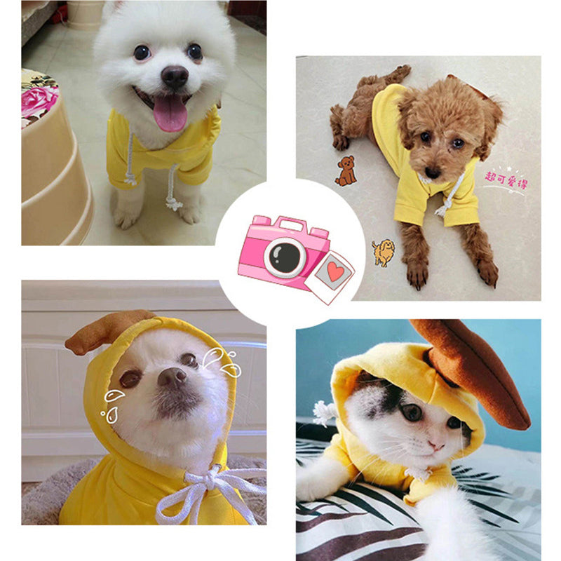 Cute Fruit Dog Hoodie - Warm Winter Fleece Pet Clothes