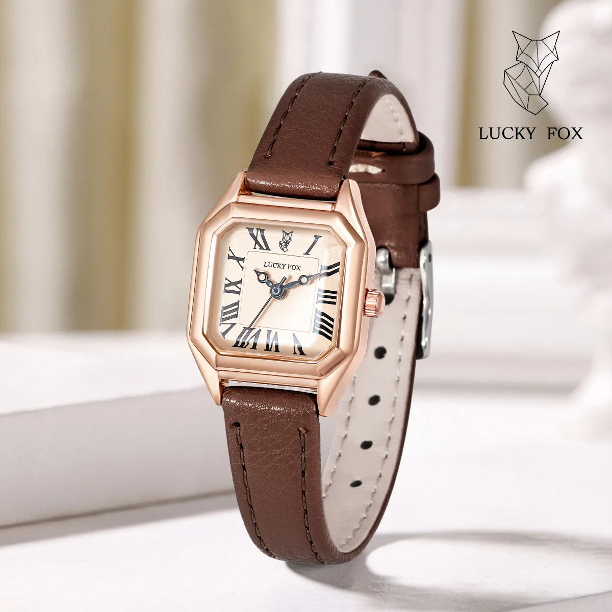 Minimalist Women's Casual Clock - Tomi L38 Leather Watch