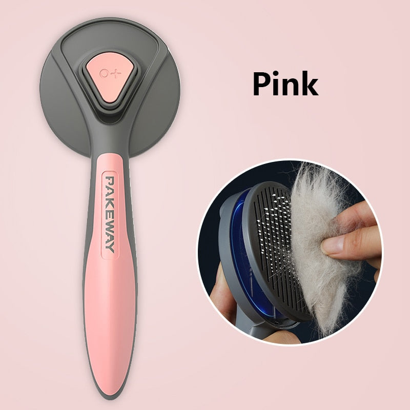 Self-Cleaning Pet Grooming Brush - One-Click Cat & Dog Slicker Comb