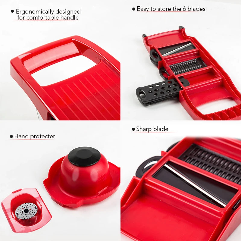 Myvit Vegetable Cutter - 3-in-1 Slicer, Peeler & Grater