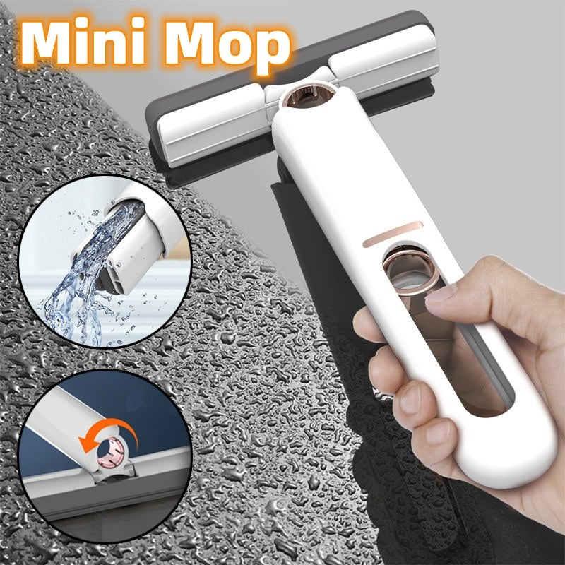 Mini Squeeze Mop, Portable Mini Mop, Hand-Free Mop, Self-Squeeze Mop, Sponge Mop for Home, Lazy Man Mop, Portable Floor Cleaner, Mini mop for small apartments, Hand-free squeeze mop for glass, Portable wiper for car windows, Desktop mini mop with sponge, Self-wringing mini floor mop, Car Windshield Cleaner, Desktop Cleaning Tool, Glass and Mirror Mop, Bathroom Wall Cleaner, Small Space Mop, Kitchen Counter Wiper, Window Cleaning Mop