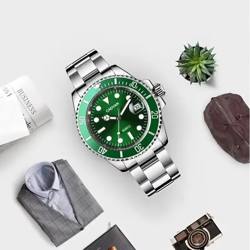 Luxury Men's Green Water Ghost Watch - Business Quartz