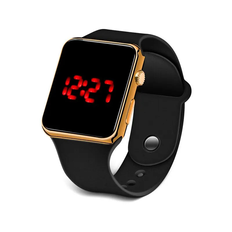 Minimalist Digital Sports Watch - Fashion LED Silicone Clock