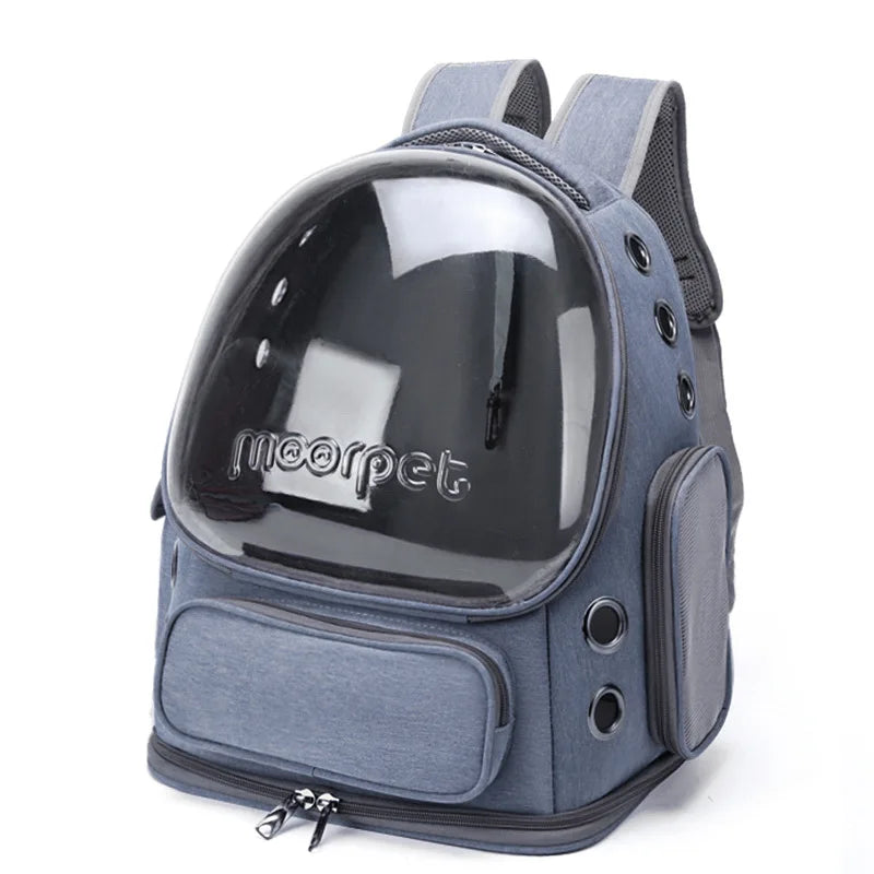 Aesthetic Transparent Cat Carrier - Breathable Travel Bag