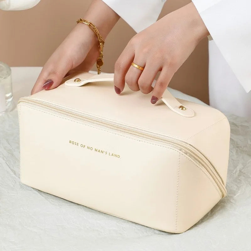 Luxury Travel Makeup Organizer - Large Cosmetic Bag & Toiletry Kit for Women