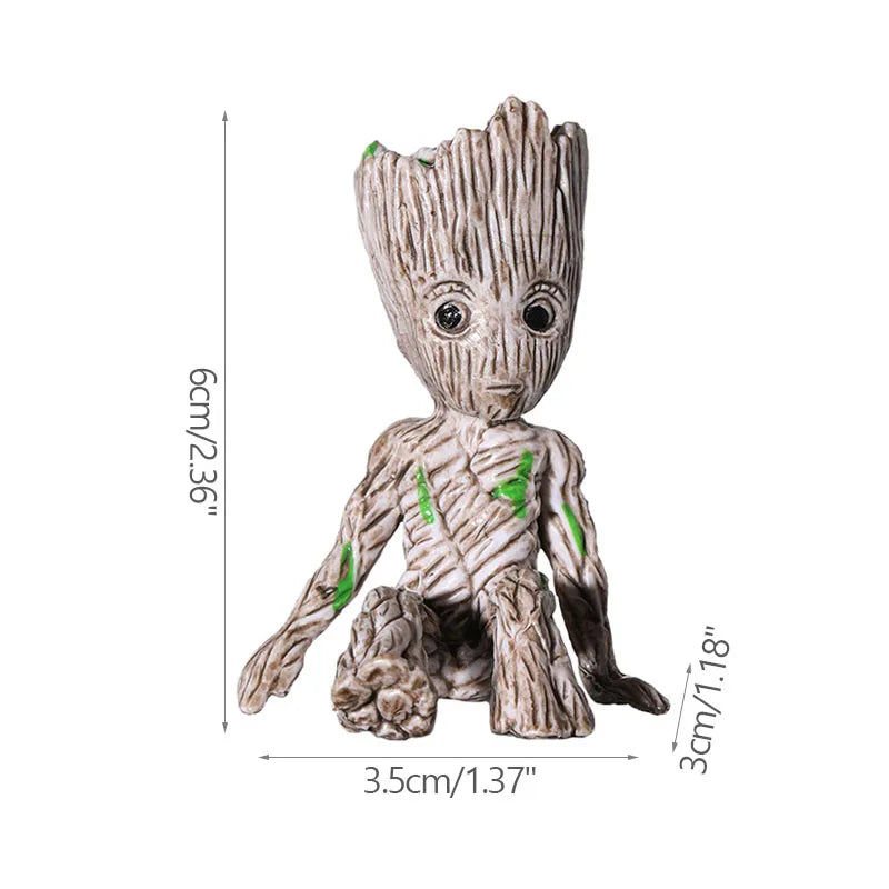 Cartoon Groot Miniature - Cute Tree Man Desktop Ornament