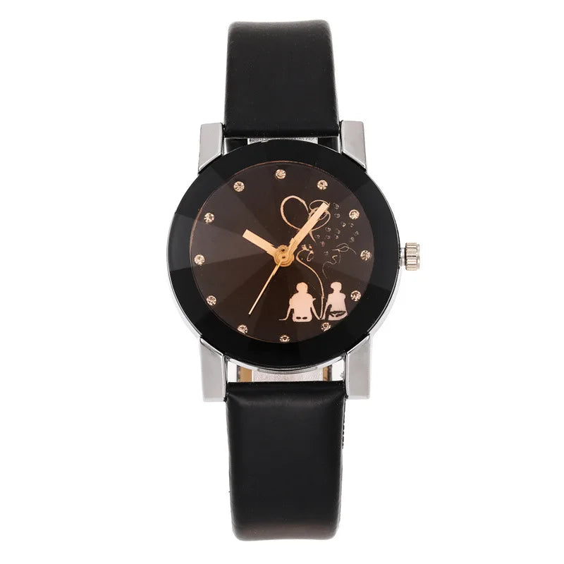 Luxury Couple Quartz Watches - Matching Leather Wristwatch