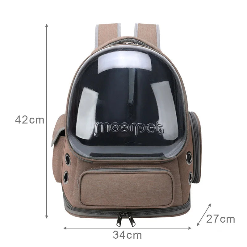 Aesthetic Transparent Cat Carrier - Breathable Travel Bag