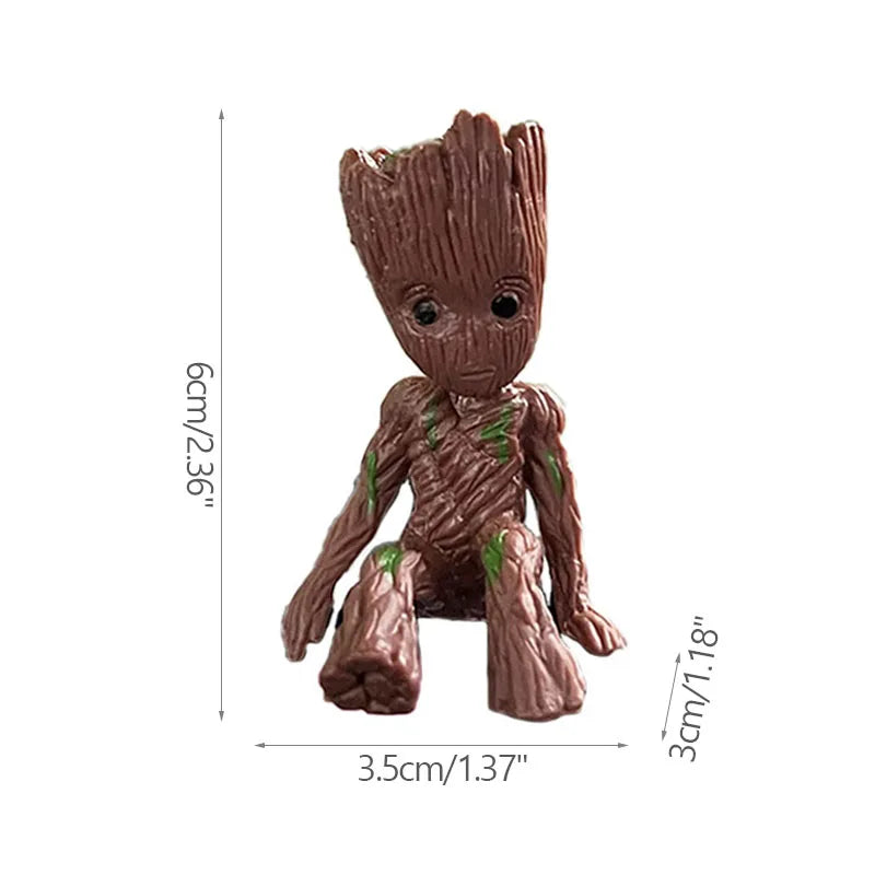 Cartoon Groot Miniature - Cute Tree Man Desktop Ornament
