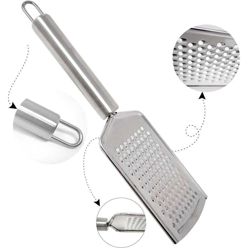 LMETJMA Stainless Steel Lemon Zester & Micro Blade Grater