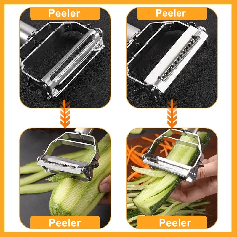 2-in-1 Multi-Function Double-Head Vegetable Peeler - Durable Kitchen Tool