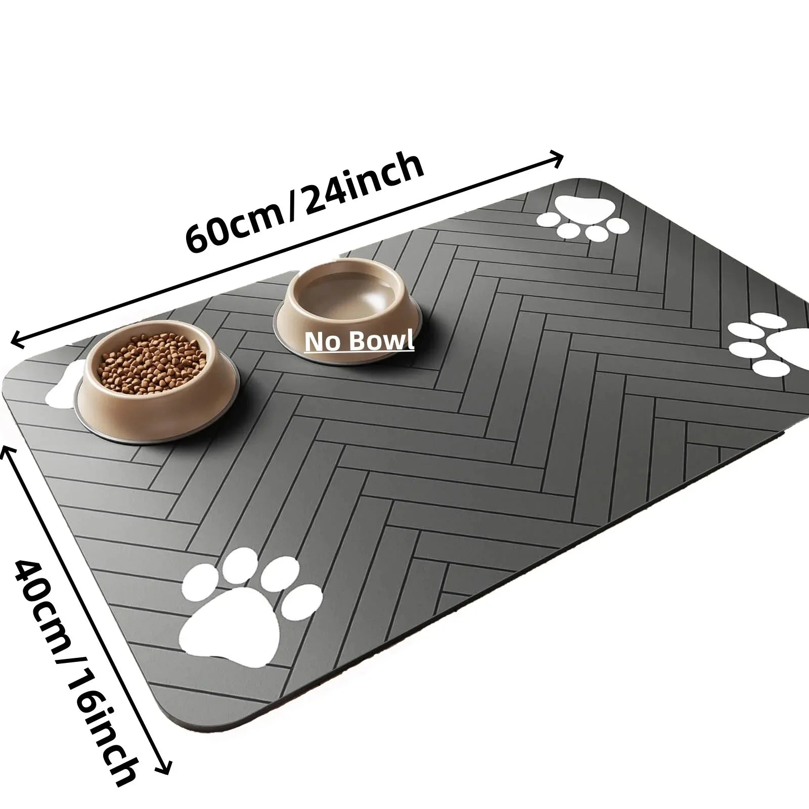 Absorbent Pet Feeding Mat - Non-Slip Quick Dry Dog Placemat