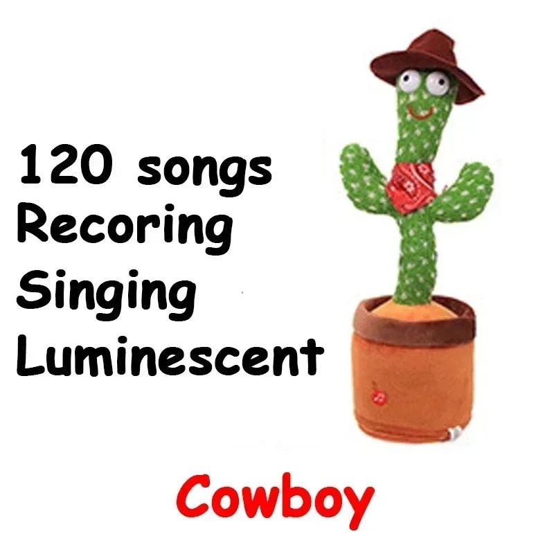 Dancing & Talking Cactus Toy – 120 Songs Electronic Plush for Kids