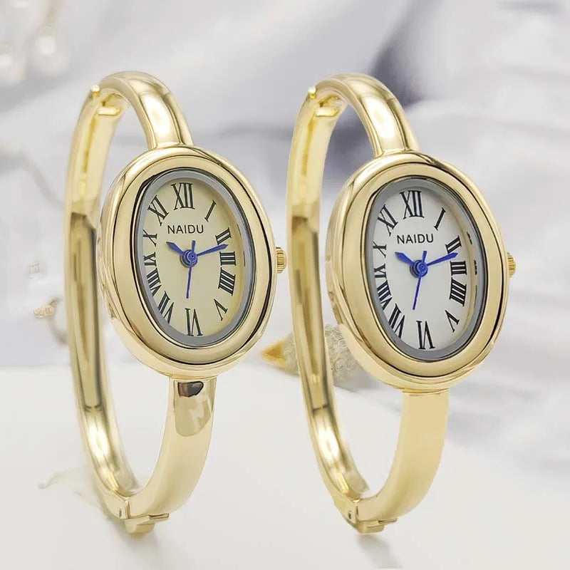 Luxury Oval Bracelet Watch - Elegant Quartz Ladies Bracelet