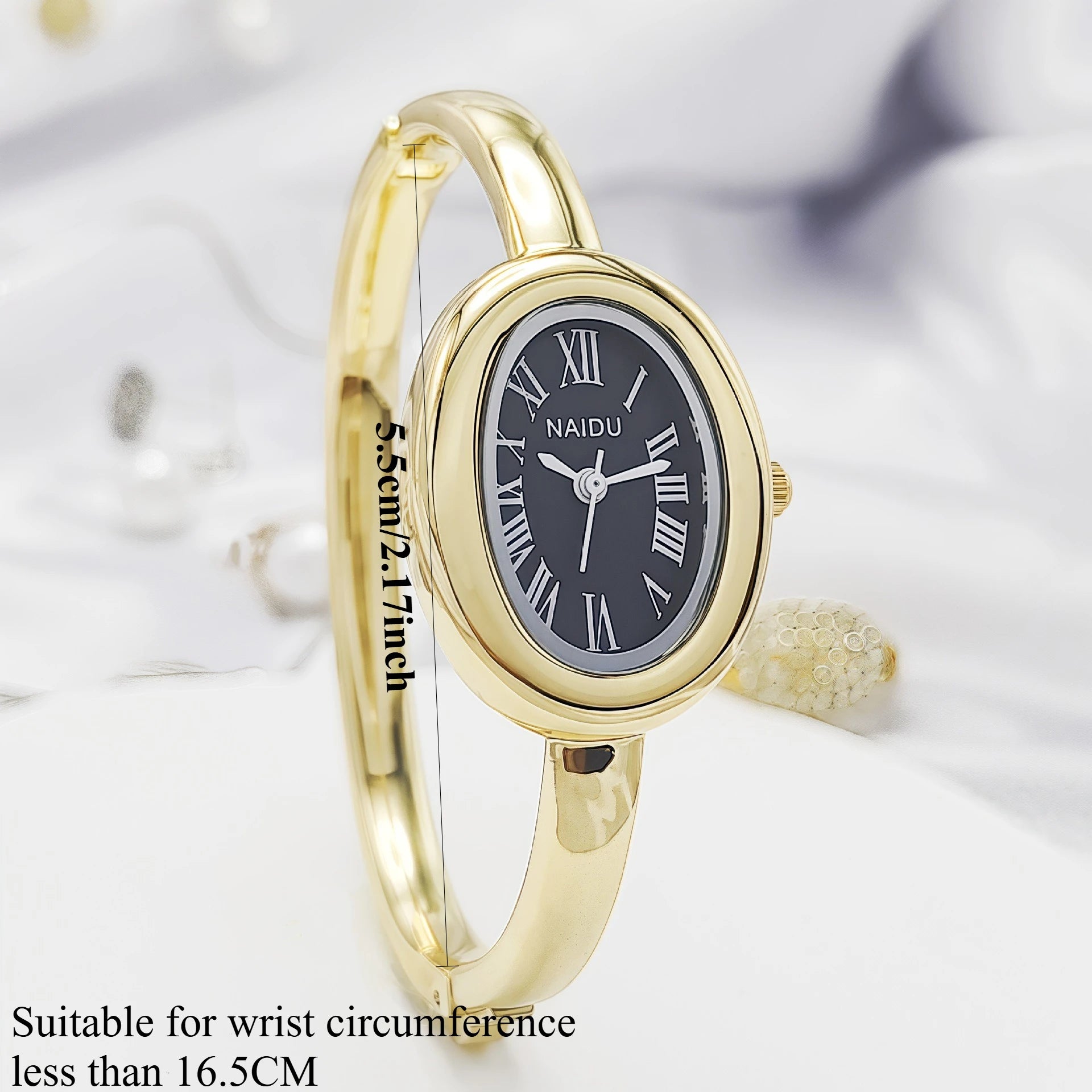 Luxury Oval Bracelet Watch - Elegant Quartz Ladies Bracelet