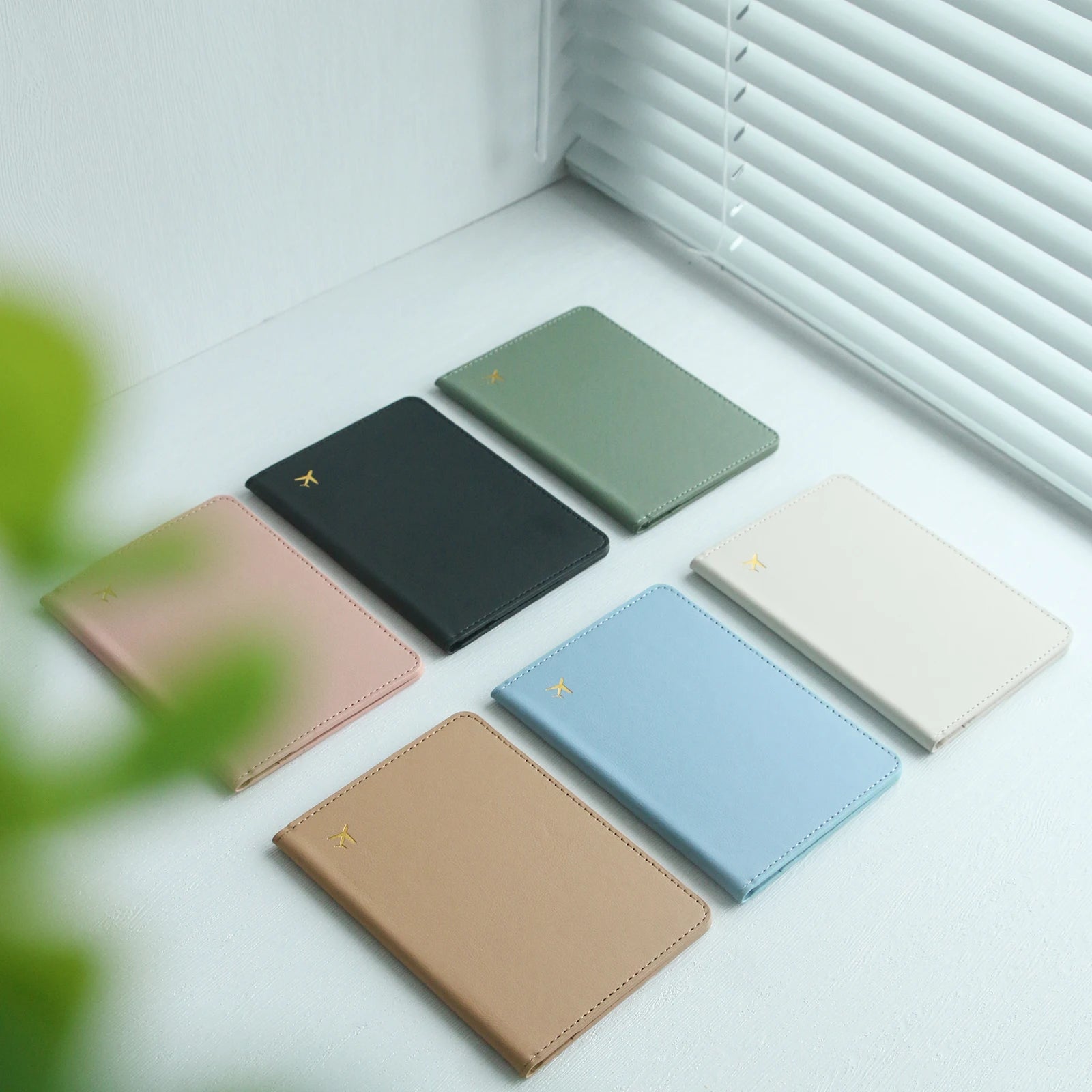 RFID Blocking Passport Wallet - Slim Faux Leather Travel Holder & Vaccine Card Organizer, Lightweight & Waterproof