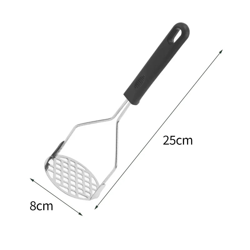 Stainless Steel Potato Masher & Ricer - Manual Food Crusher