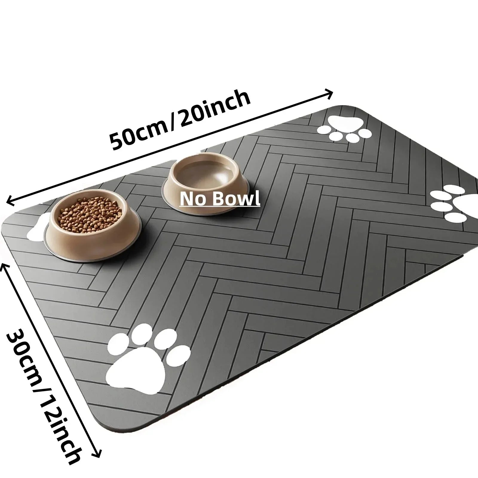 Absorbent Pet Feeding Mat - Non-Slip Quick Dry Dog Placemat