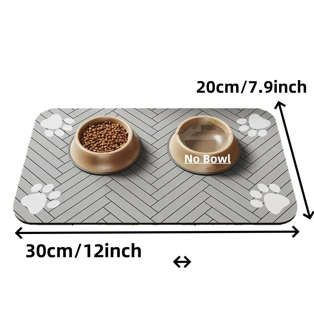 Absorbent Pet Feeding Mat - Non-Slip Quick Dry Dog Placemat