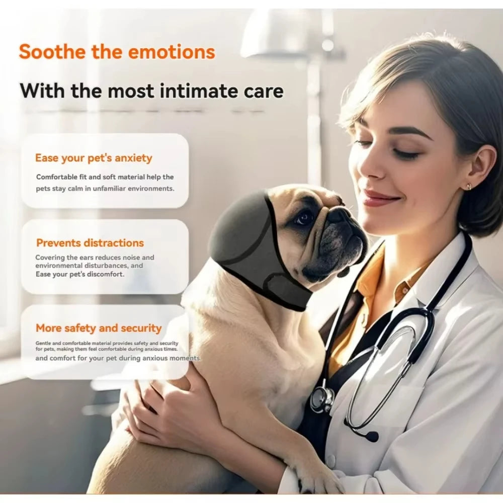 Noise Reduction Dog Ear Covers Hearing Protection Adjustable Dog Calming Earmuff Waterproof Anti-noise Pet Ear Muffs