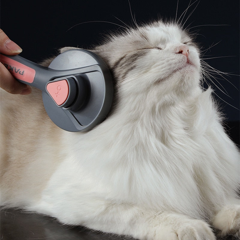 Self-Cleaning Pet Grooming Brush - One-Click Cat & Dog Slicker Comb