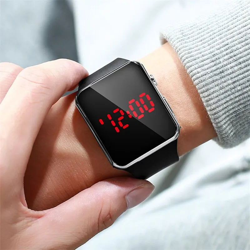 Minimalist Digital Sports Watch - Fashion LED Silicone Clock