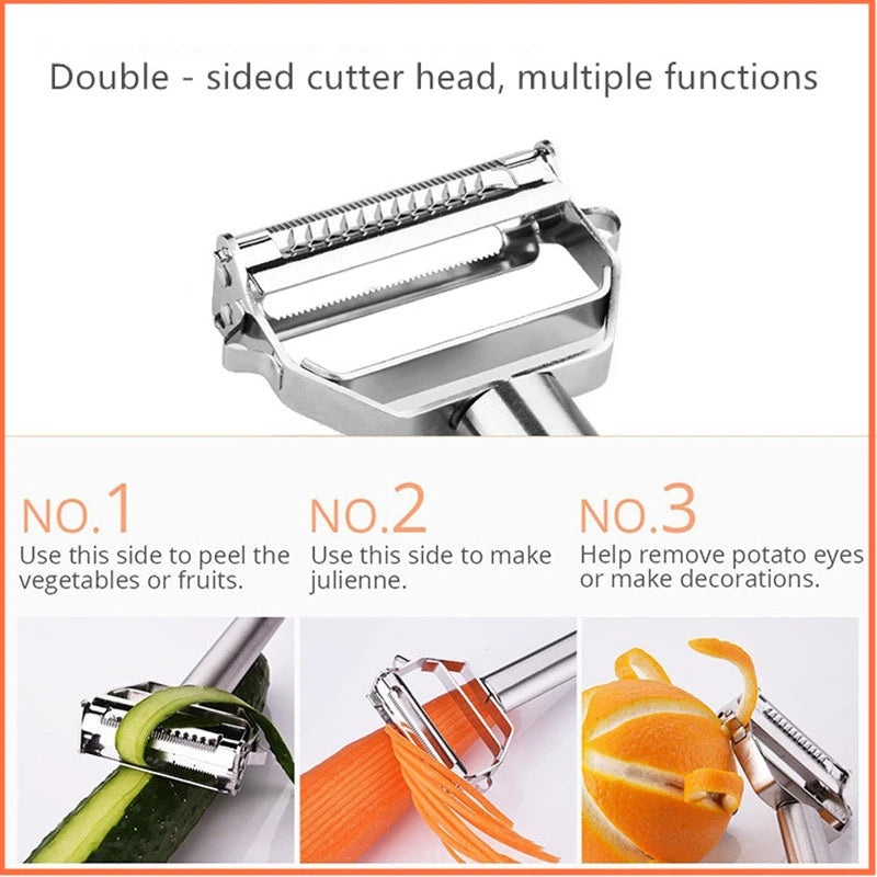 2-in-1 Multi-Function Double-Head Vegetable Peeler - Durable Kitchen Tool
