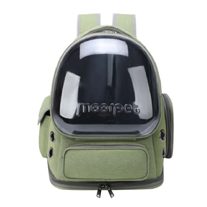 Aesthetic Transparent Cat Carrier - Breathable Travel Bag