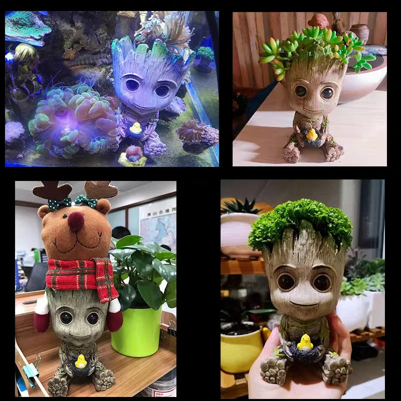 Cartoon Groot Miniature - Cute Tree Man Desktop Ornament